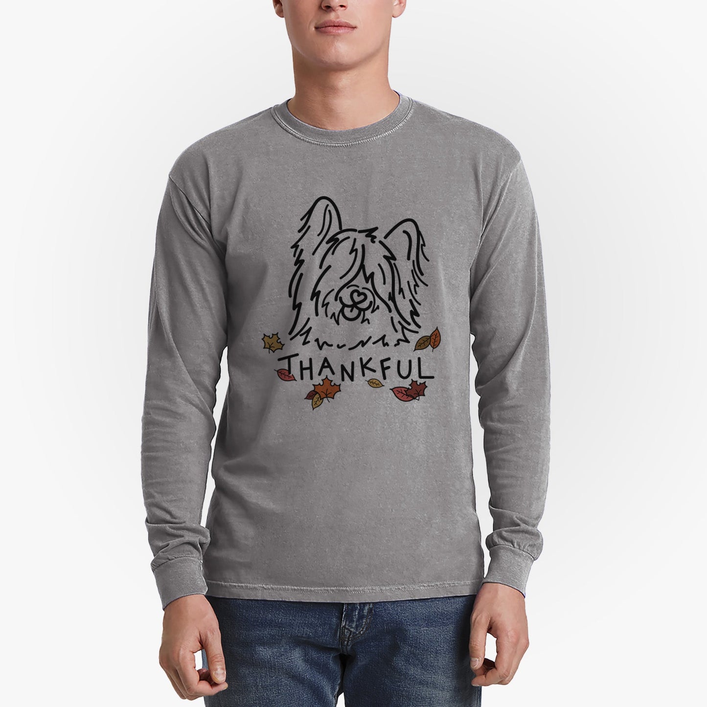 Thankful Skye Terrier - Dougal - Heavyweight 100% Cotton Long Sleeve