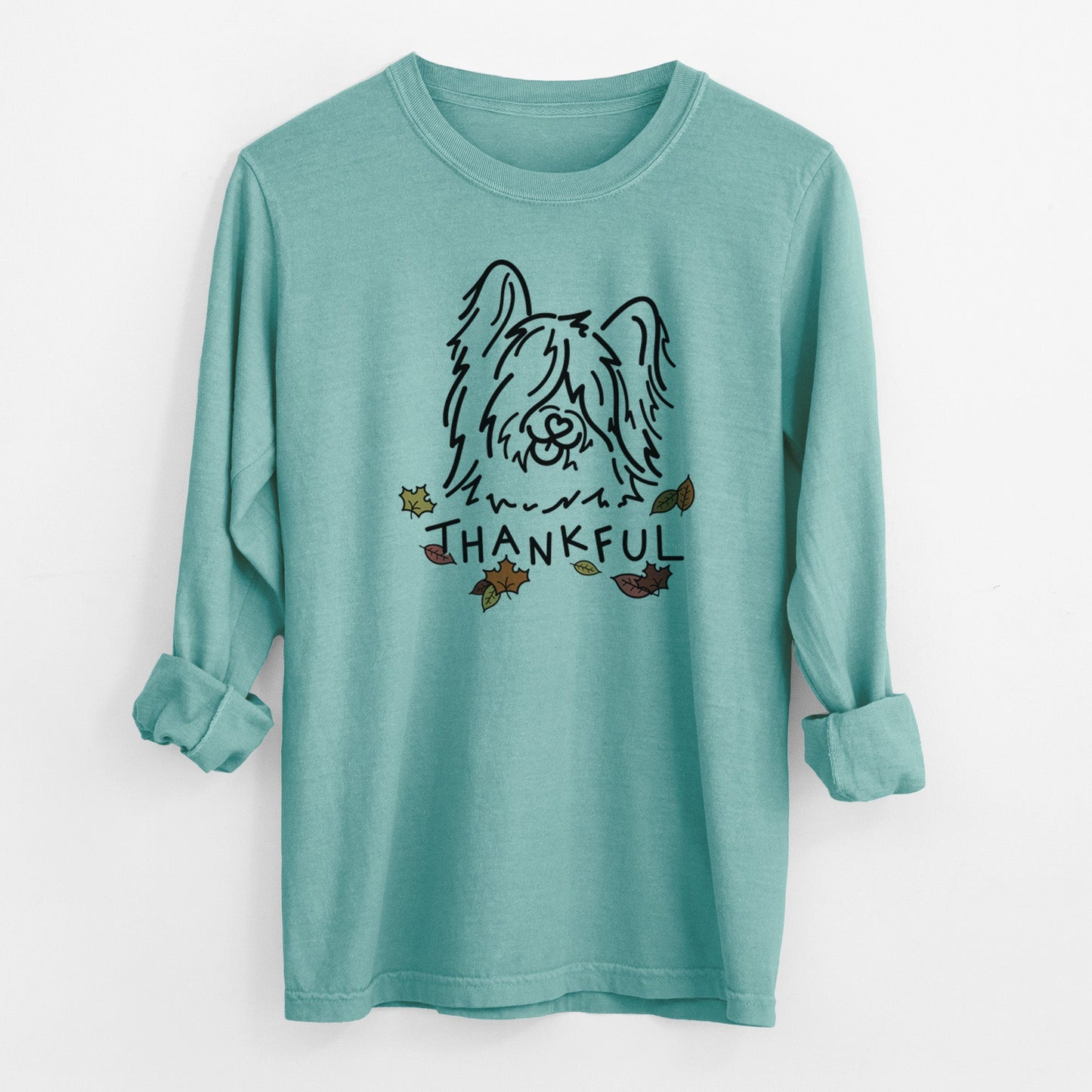 Thankful Skye Terrier - Dougal - Heavyweight 100% Cotton Long Sleeve