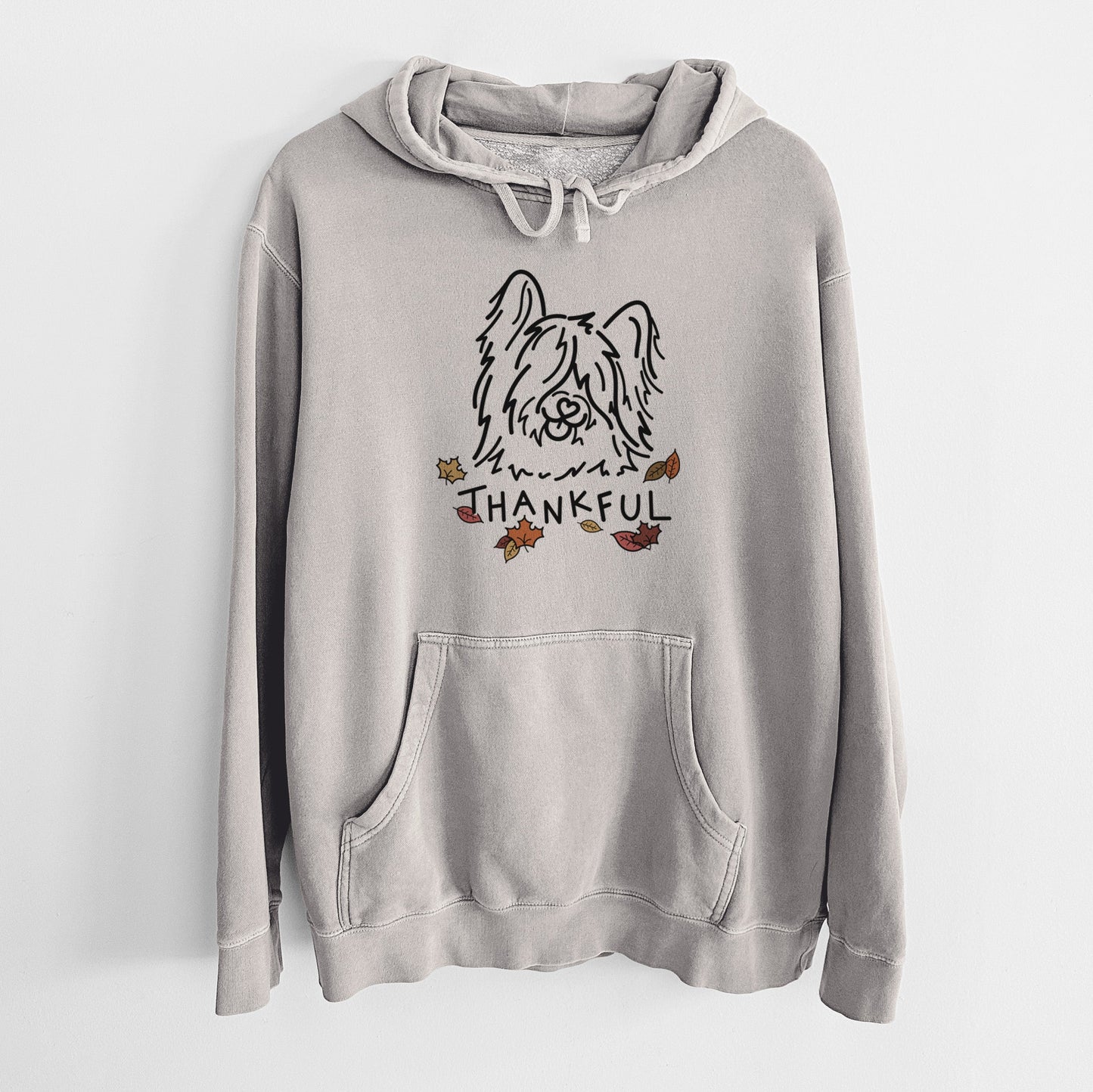 Thankful Skye Terrier - Dougal - Unisex Pigment Dyed Hoodie