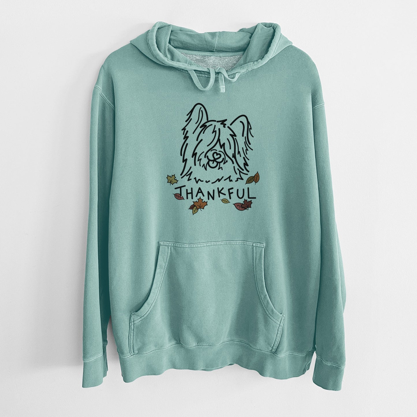 Thankful Skye Terrier - Dougal - Unisex Pigment Dyed Hoodie
