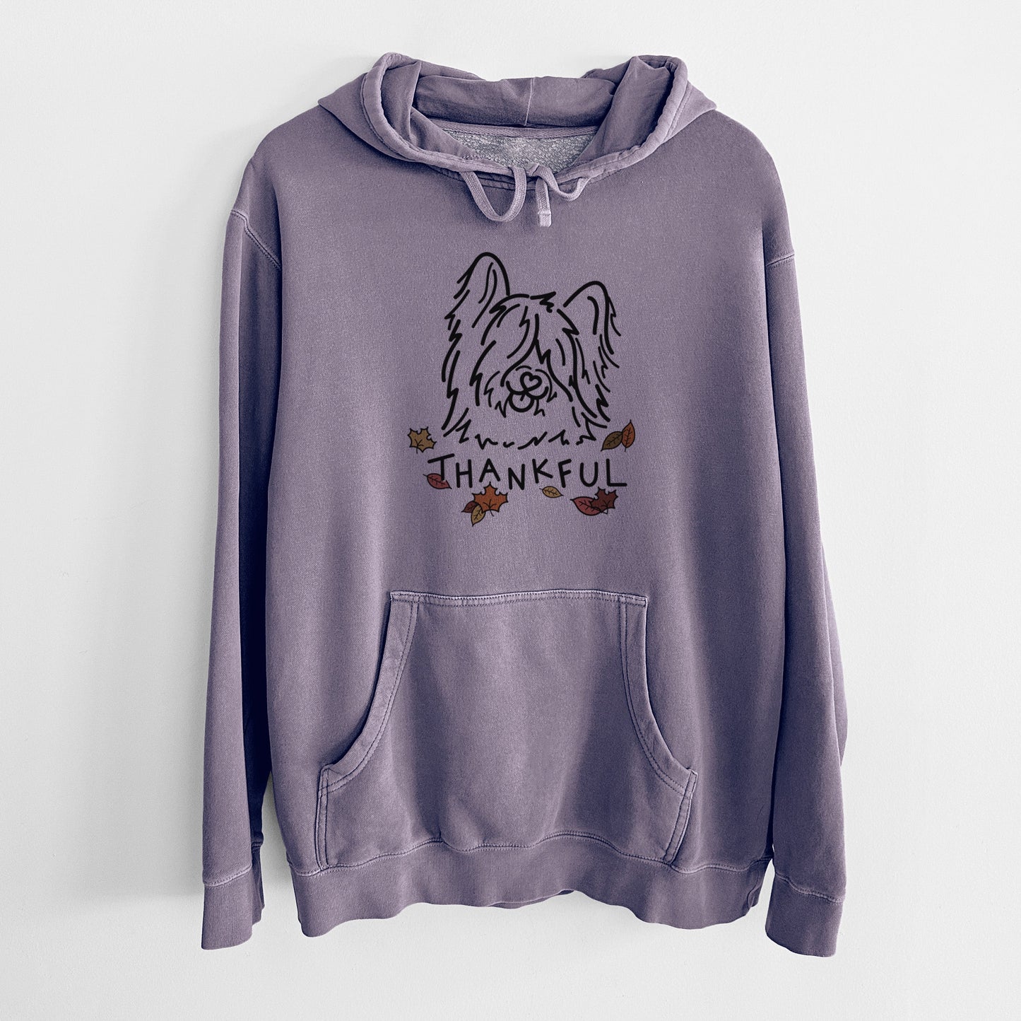Thankful Skye Terrier - Dougal - Unisex Pigment Dyed Hoodie