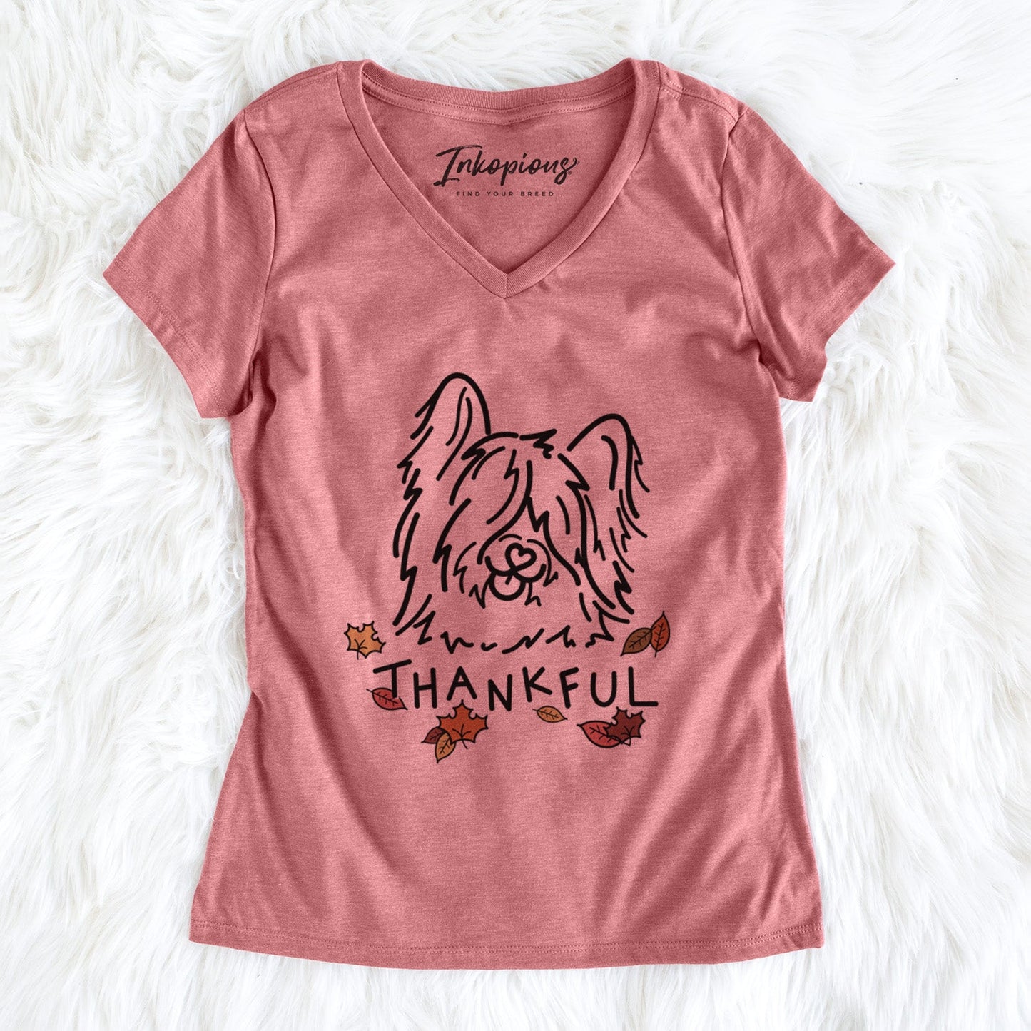 Thankful Skye Terrier - Dougal - Women's Perfect V-neck Shirt