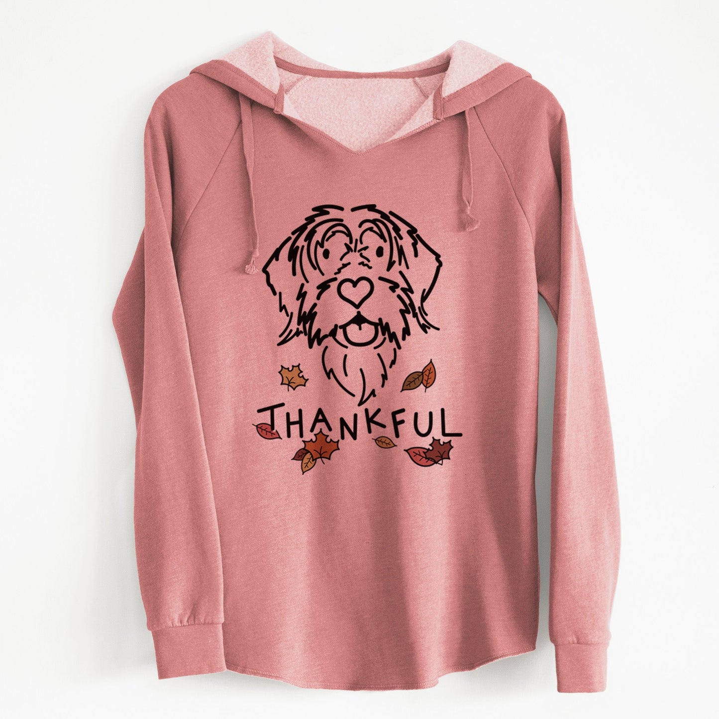 Thankful Wirehaird Pointing Griffon - Gary - Cali Wave Hooded Sweatshirt