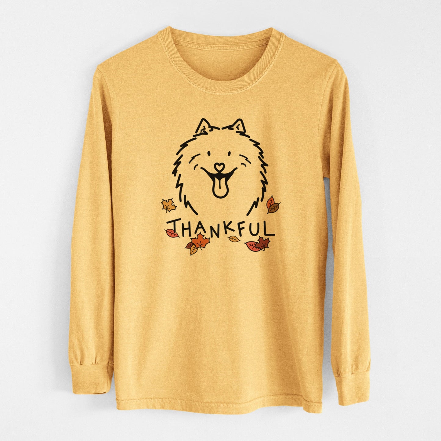 Thankful Samoyed - Johnny - Heavyweight 100% Cotton Long Sleeve