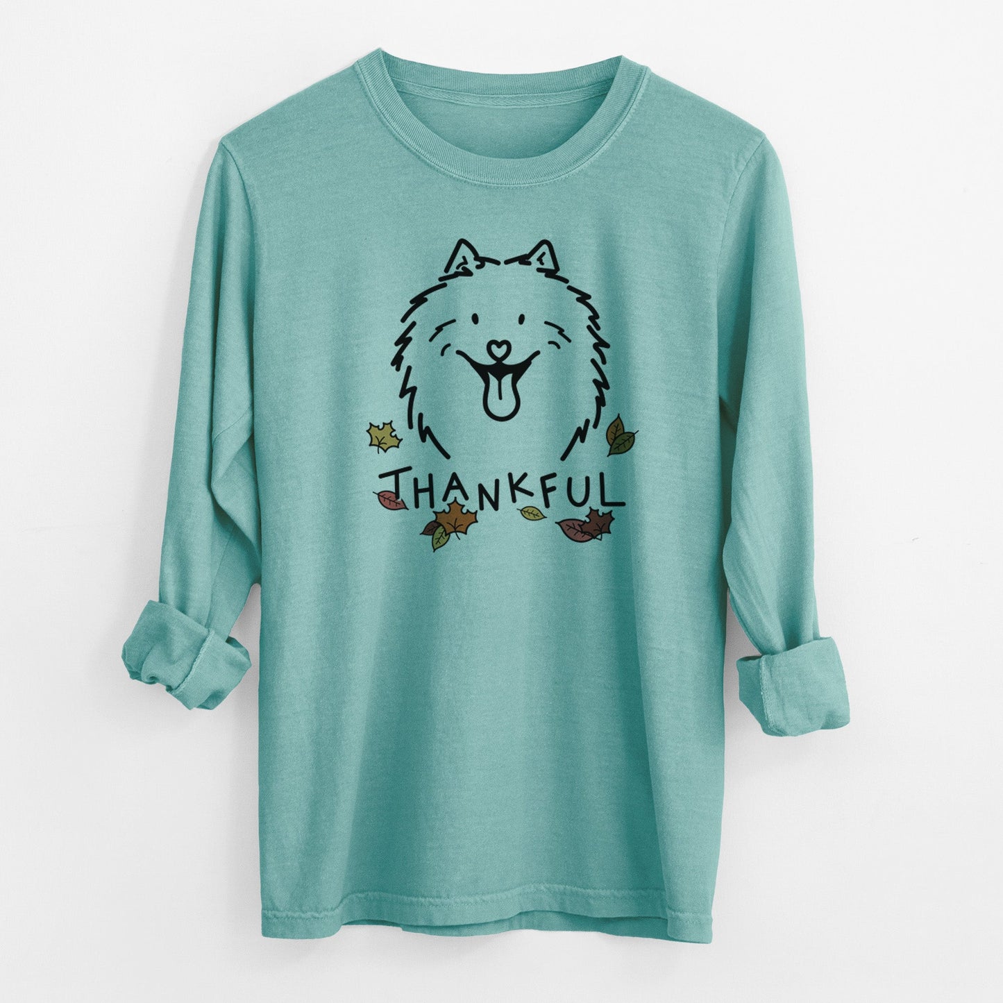 Thankful Samoyed - Johnny - Heavyweight 100% Cotton Long Sleeve