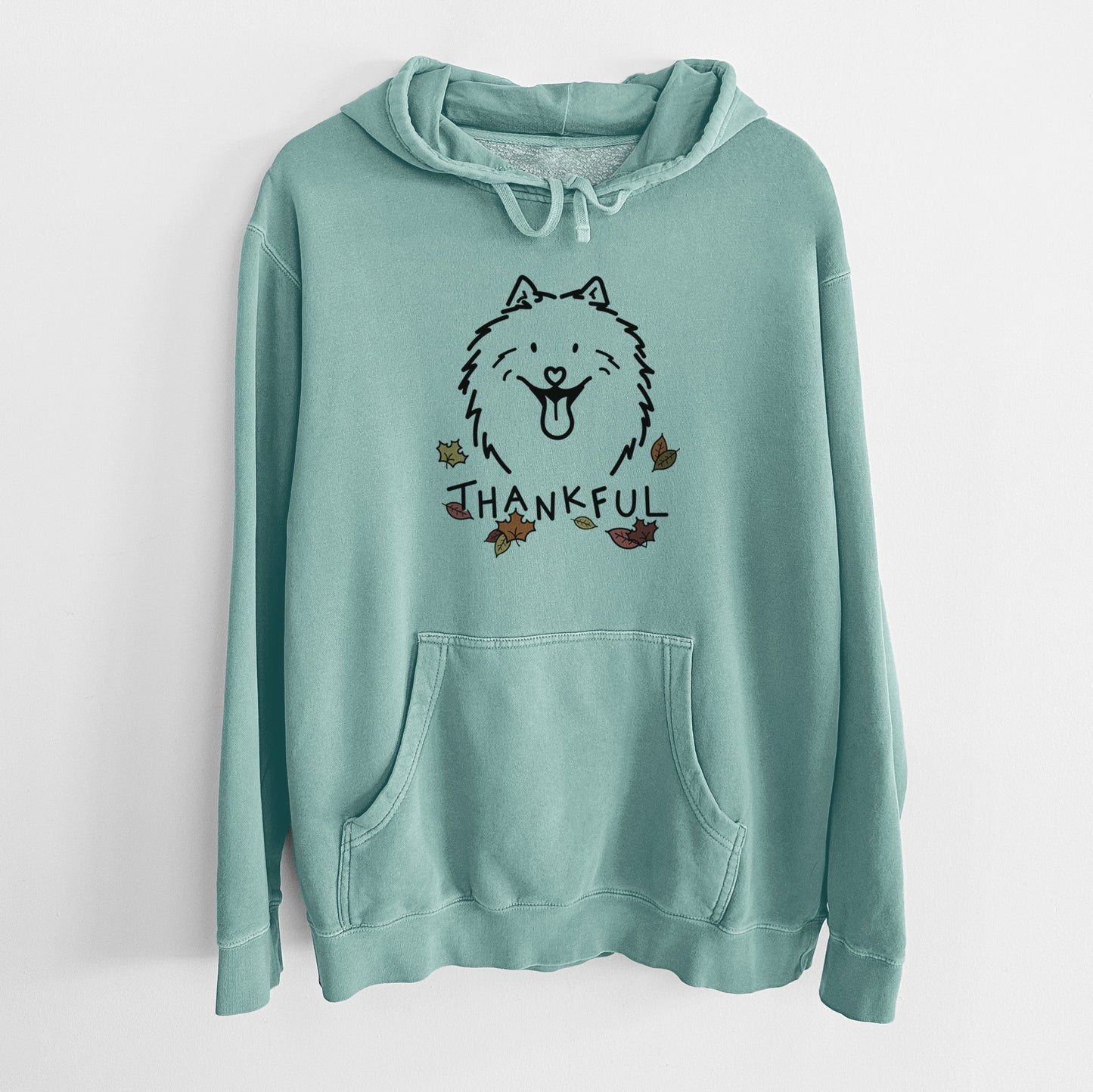 Thankful Samoyed - Johnny - Unisex Pigment Dyed Hoodie
