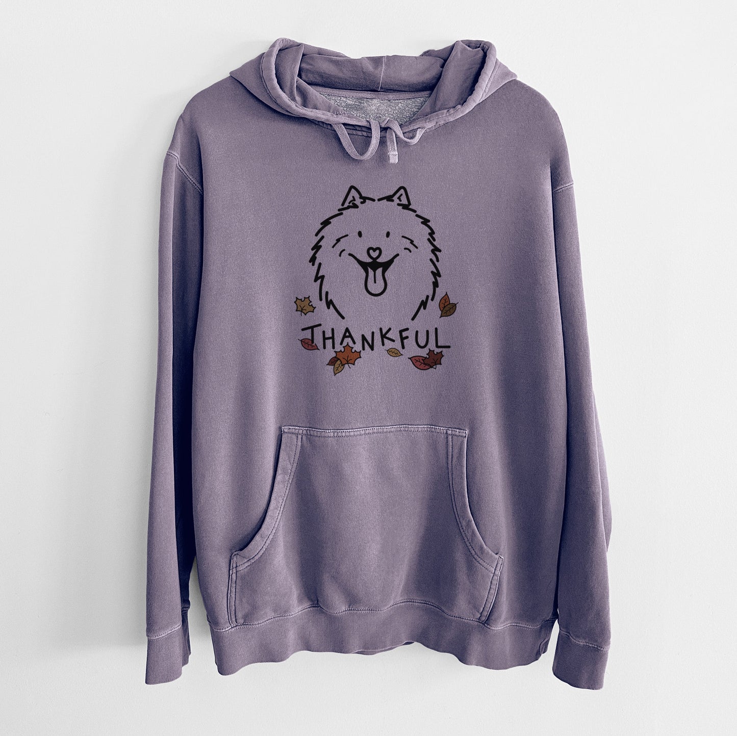 Thankful Samoyed - Johnny - Unisex Pigment Dyed Hoodie