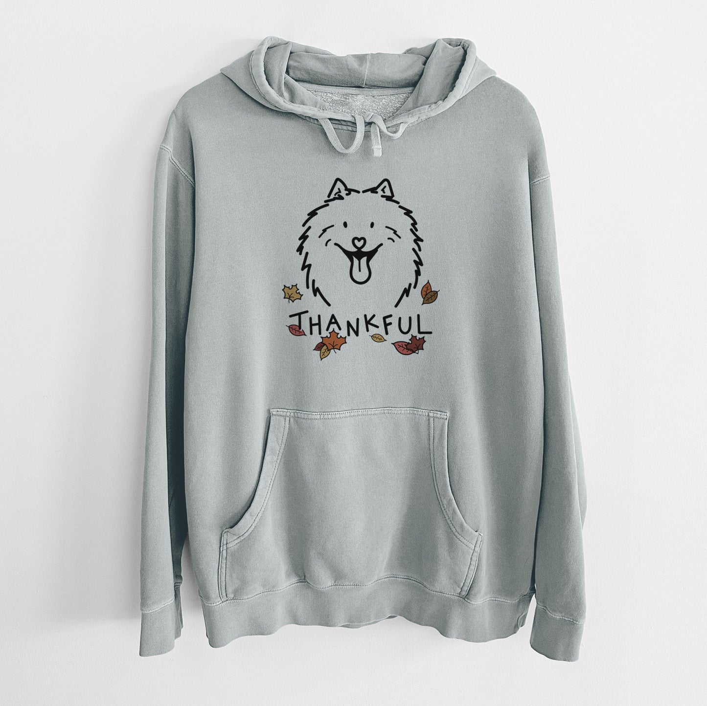 Thankful Samoyed - Johnny - Unisex Pigment Dyed Hoodie