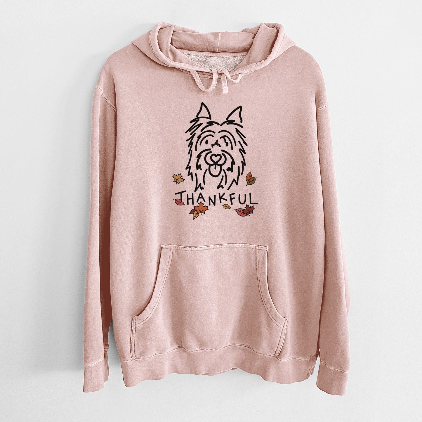 Thankful Silky Terrier - Monty - Unisex Pigment Dyed Hoodie