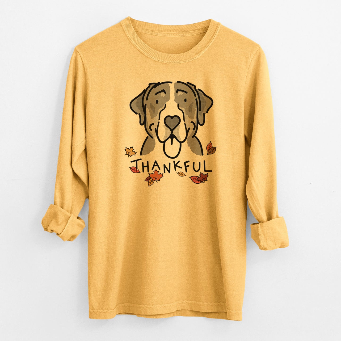 Thankful Greater Swiss Mountain Dog - Moose - Heavyweight 100% Cotton Long Sleeve