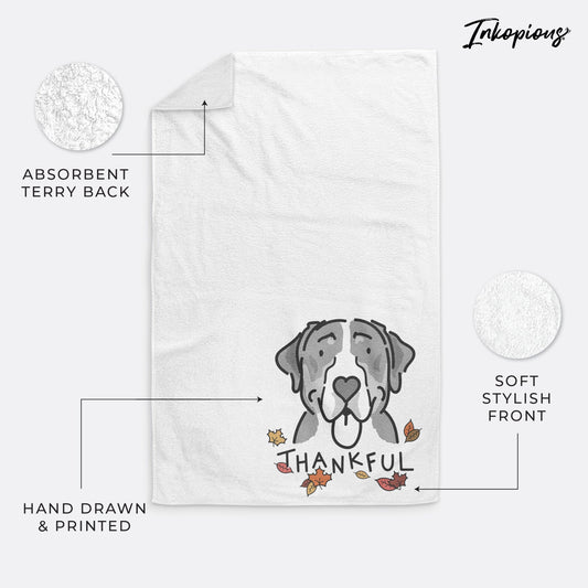 Thankful Greater Swiss Mountain Dog - Moose - Hand Towel
