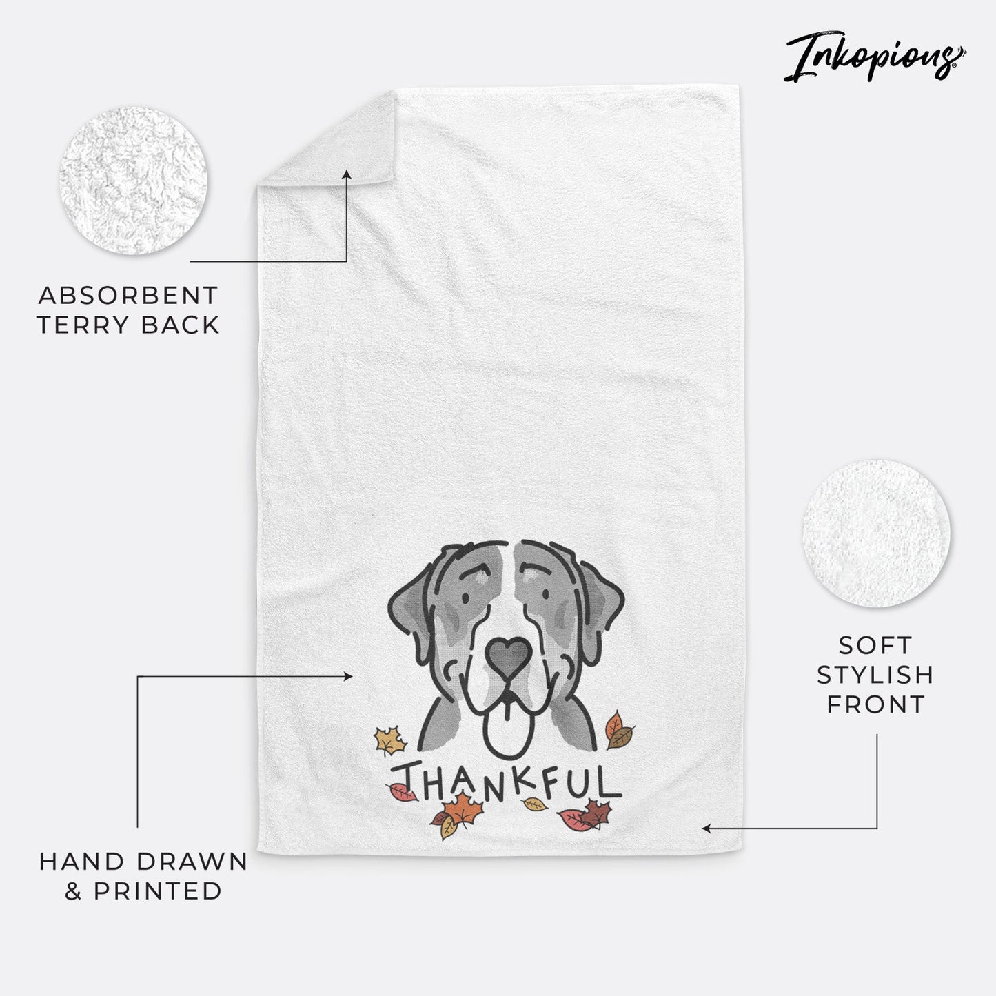 Thankful Greater Swiss Mountain Dog - Moose - Hand Towel
