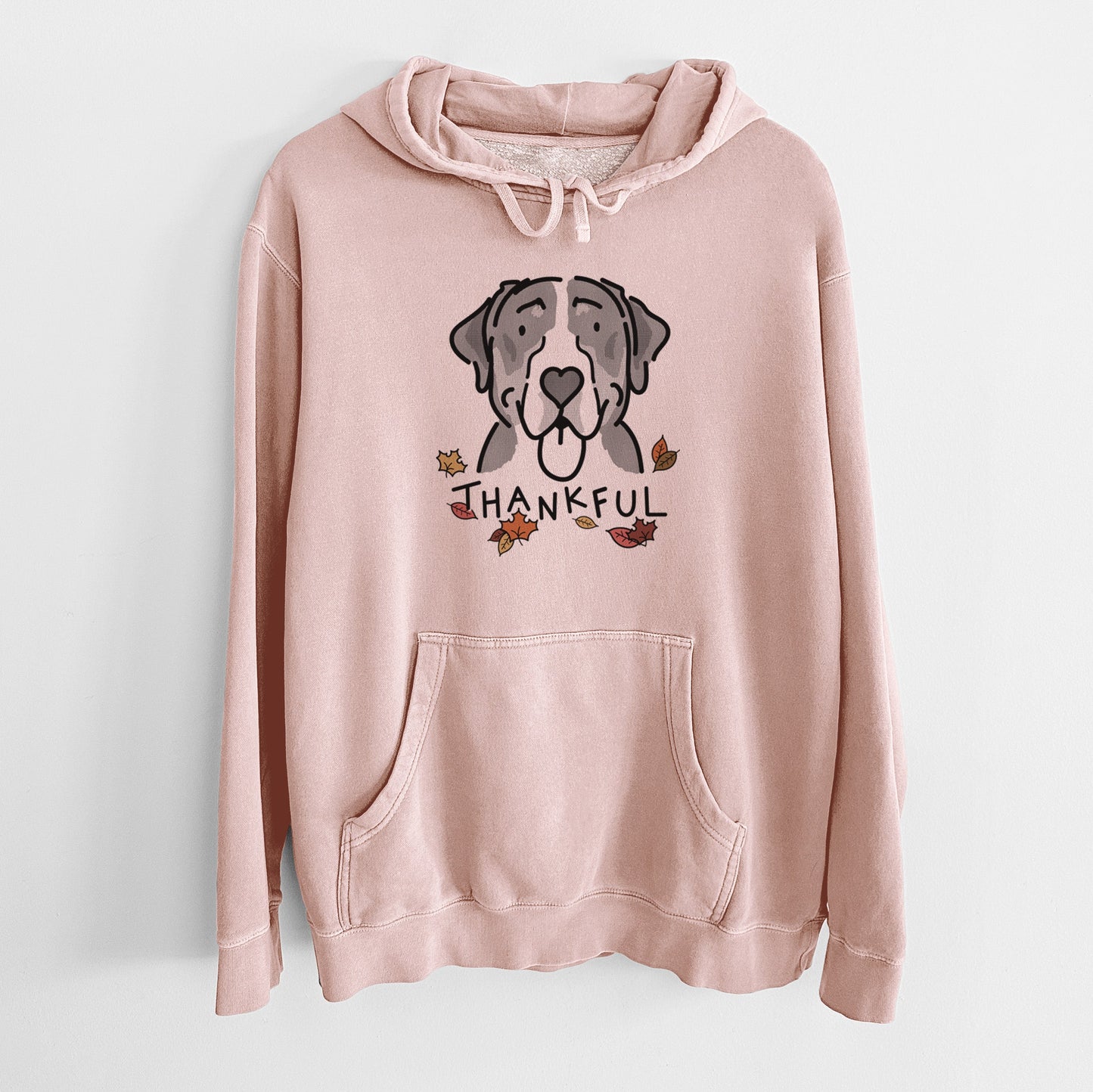 Thankful Greater Swiss Mountain Dog - Moose - Unisex Pigment Dyed Hoodie