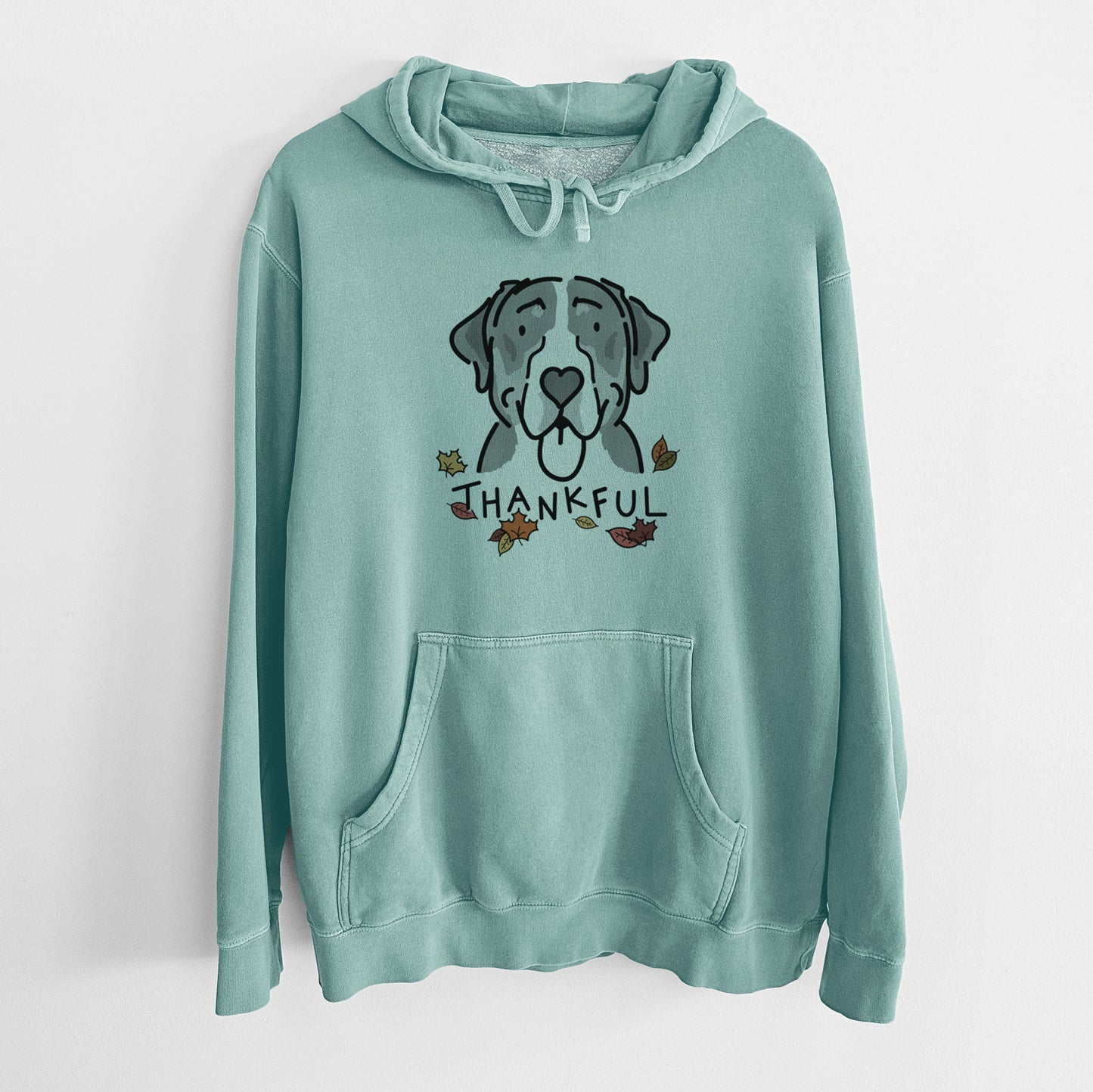 Thankful Greater Swiss Mountain Dog - Moose - Unisex Pigment Dyed Hoodie