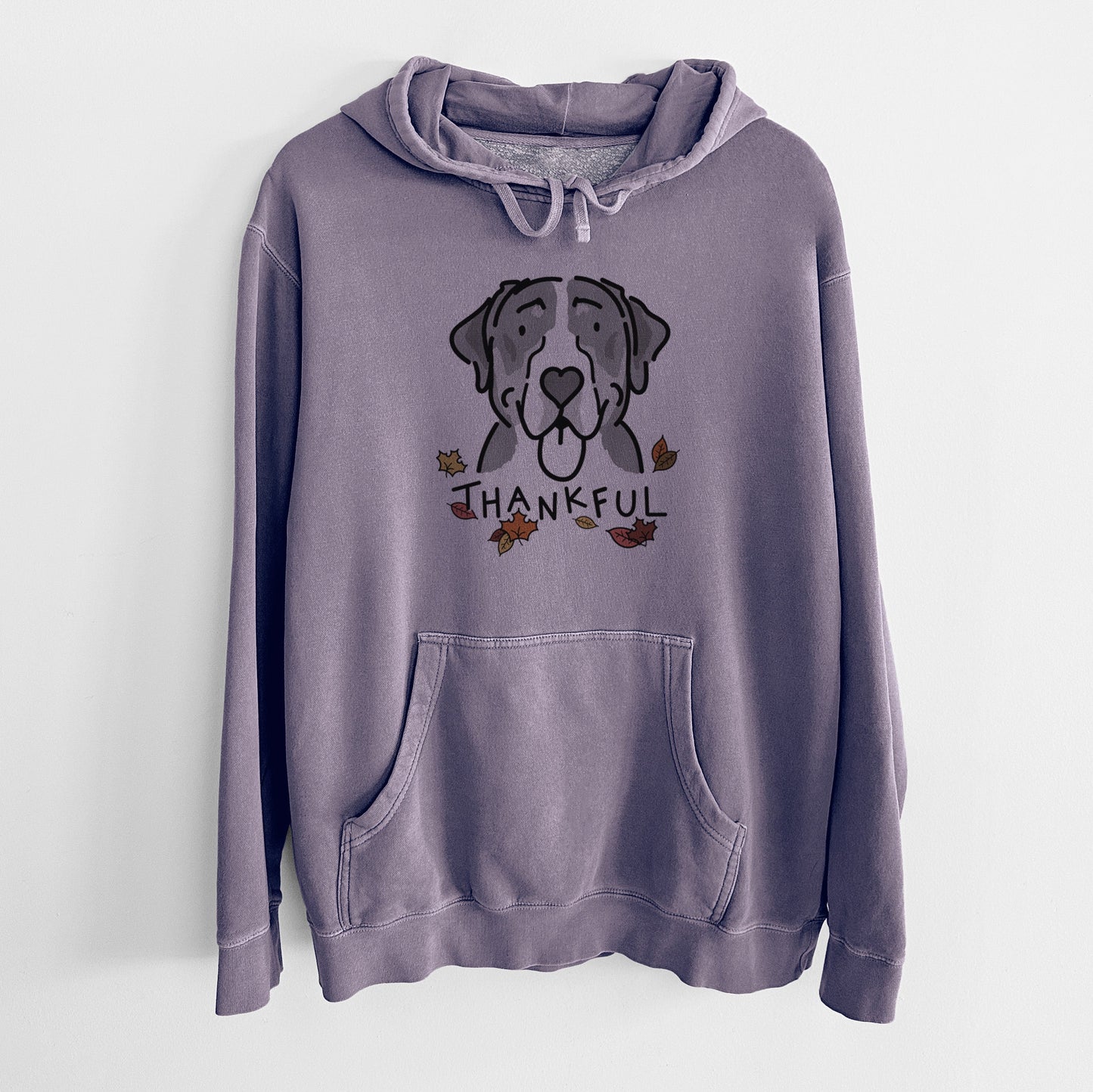 Thankful Greater Swiss Mountain Dog - Moose - Unisex Pigment Dyed Hoodie