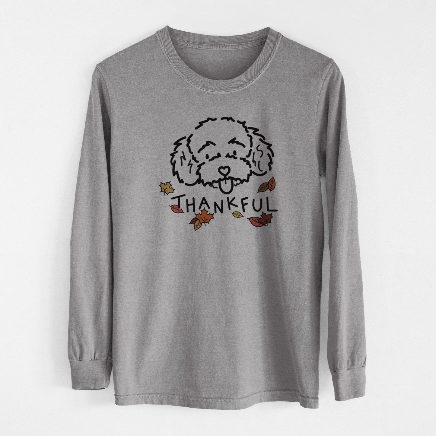 Thankful Toy Poodle - Ricci - Heavyweight 100% Cotton Long Sleeve
