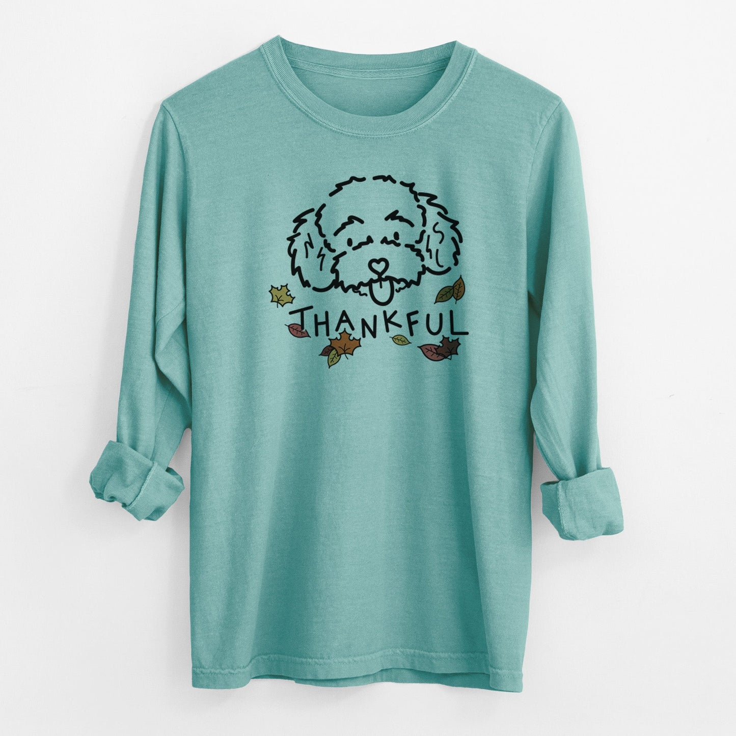 Thankful Toy Poodle - Ricci - Heavyweight 100% Cotton Long Sleeve