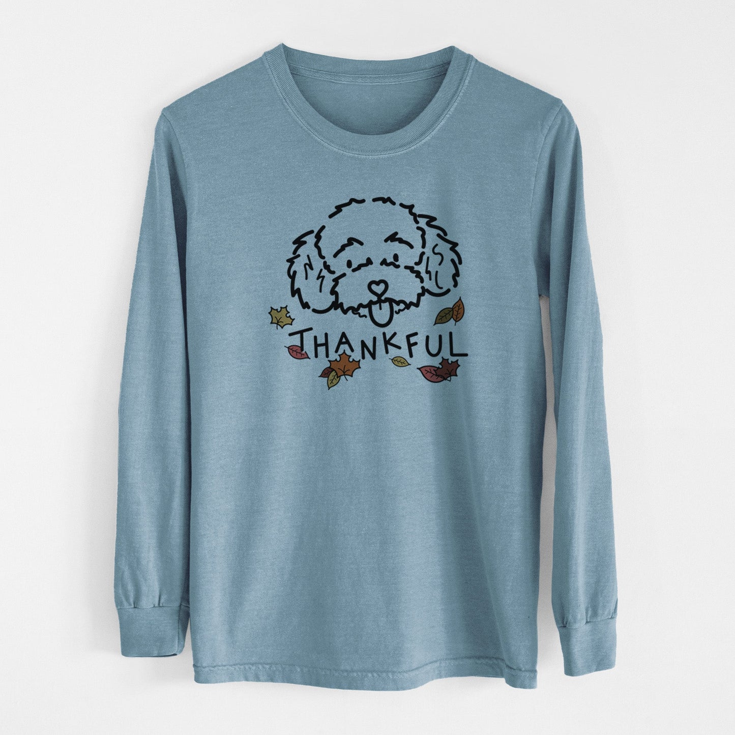 Thankful Toy Poodle - Ricci - Heavyweight 100% Cotton Long Sleeve