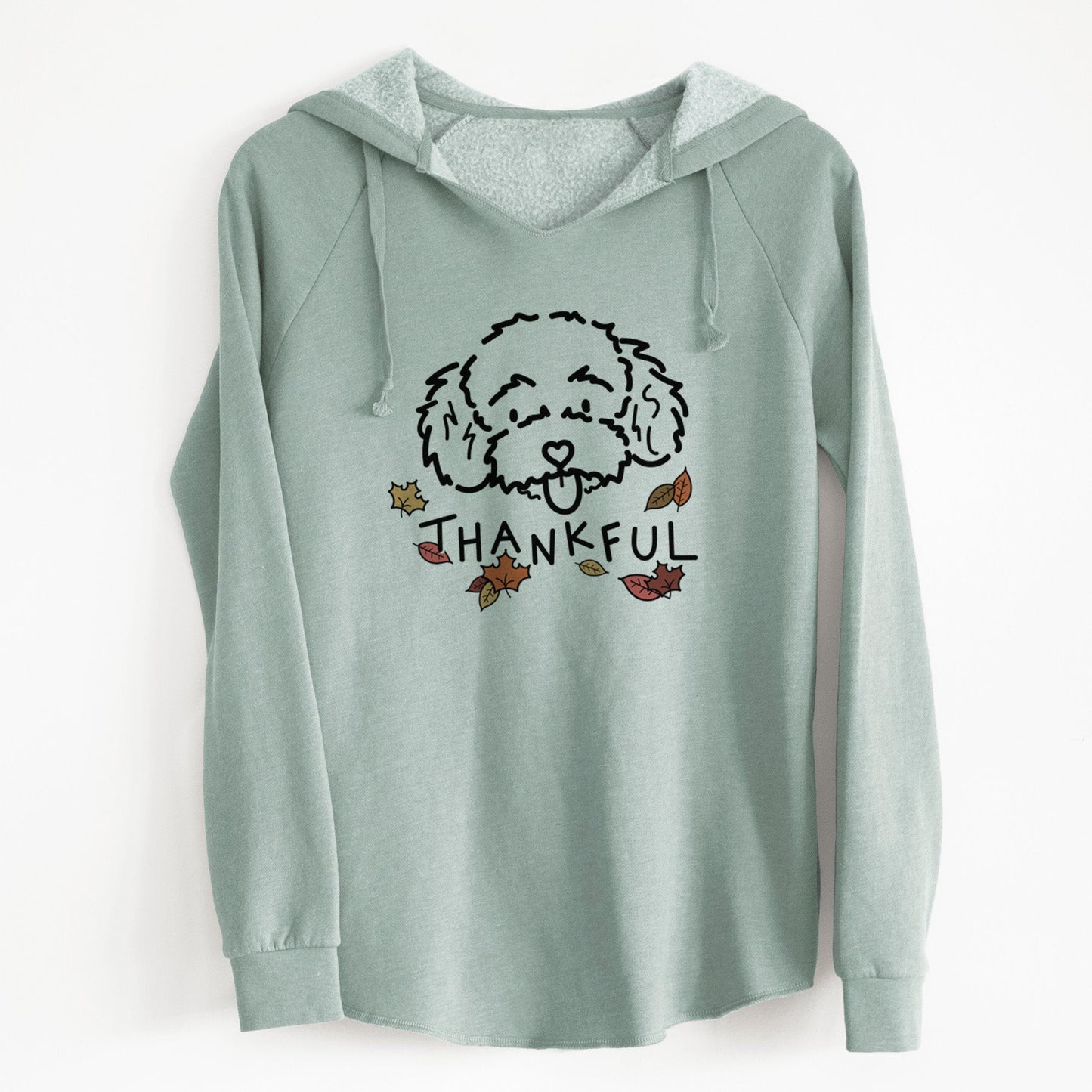 Thankful Toy Poodle - Ricci - Cali Wave Hooded Sweatshirt