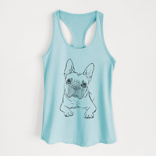 Doodled Buster the French Bulldog - Women's Racerback Tanktop