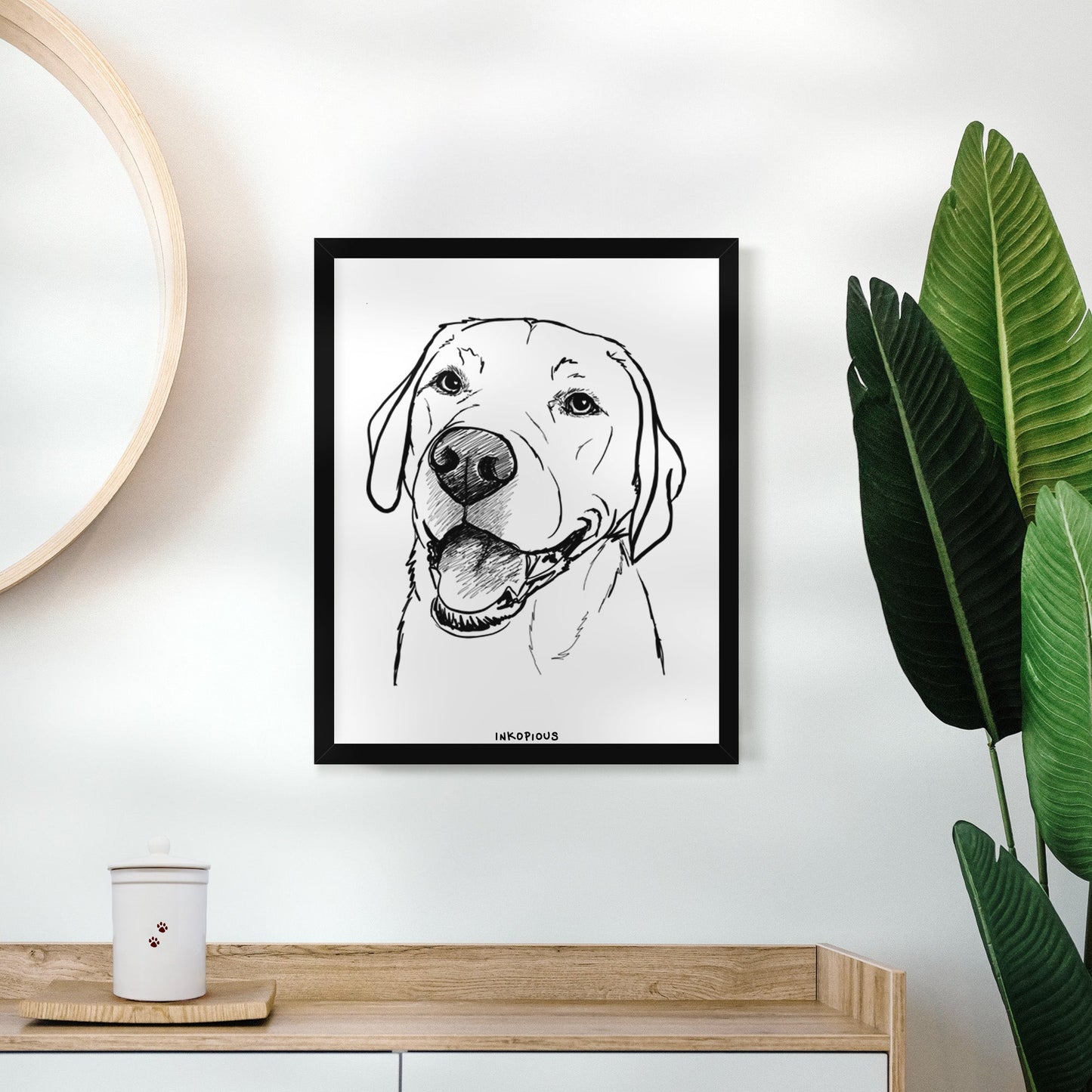 Doodled Jimmy the Larbrador Retriever Art Print
