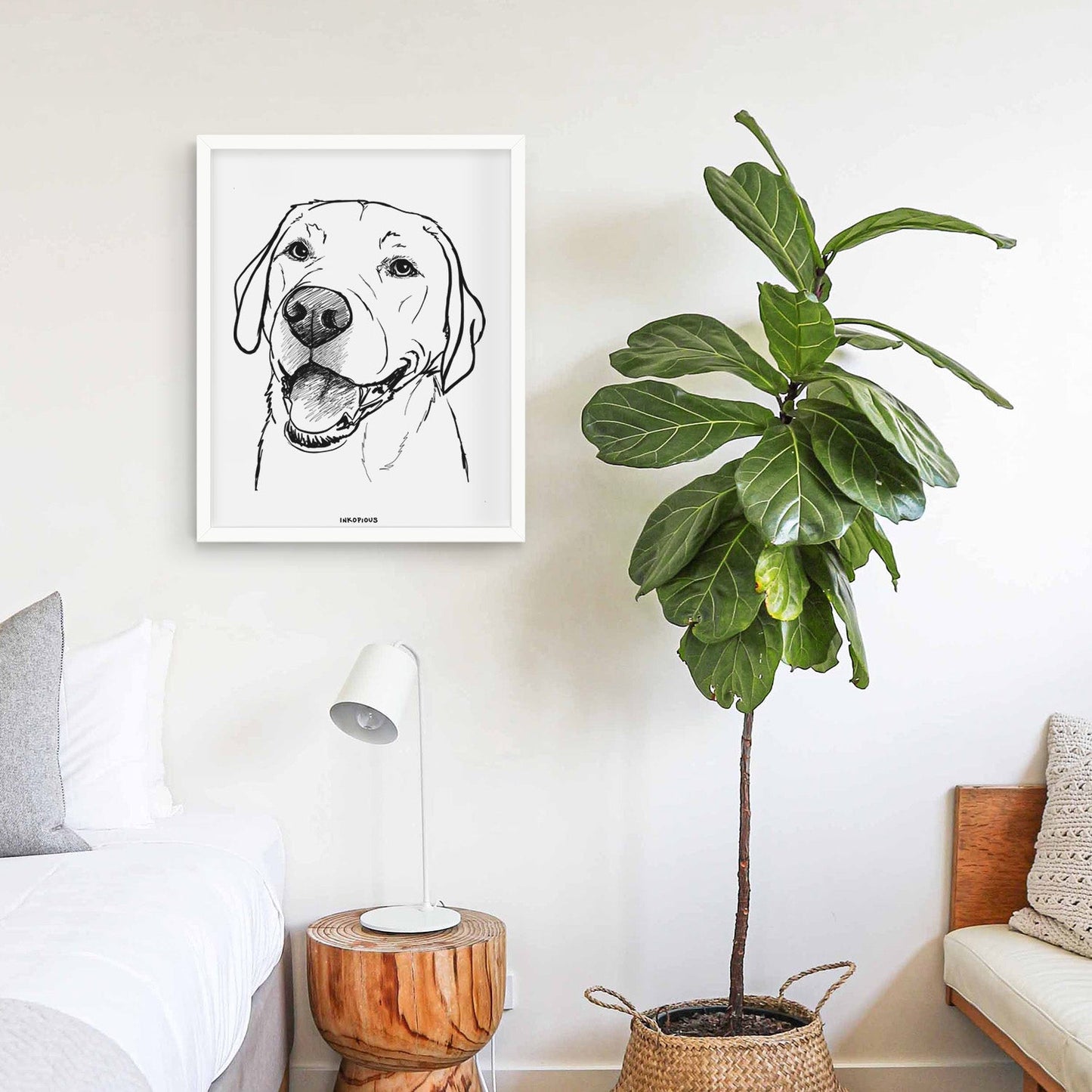 Doodled Jimmy the Larbrador Retriever Art Print