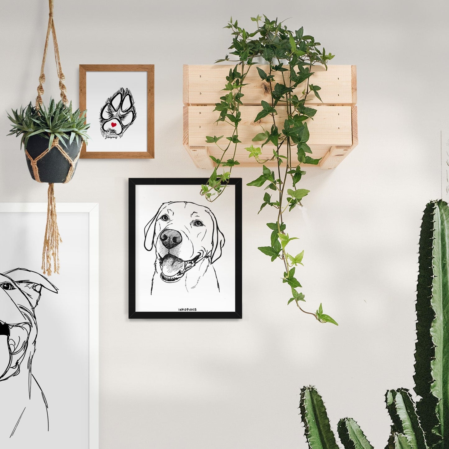 Doodled Jimmy the Larbrador Retriever Art Print