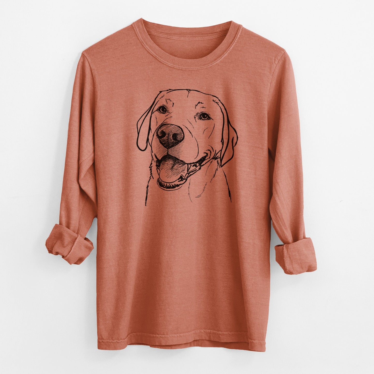Doodled Jimmy the Larbrador Retriever - Heavyweight 100% Cotton Long Sleeve