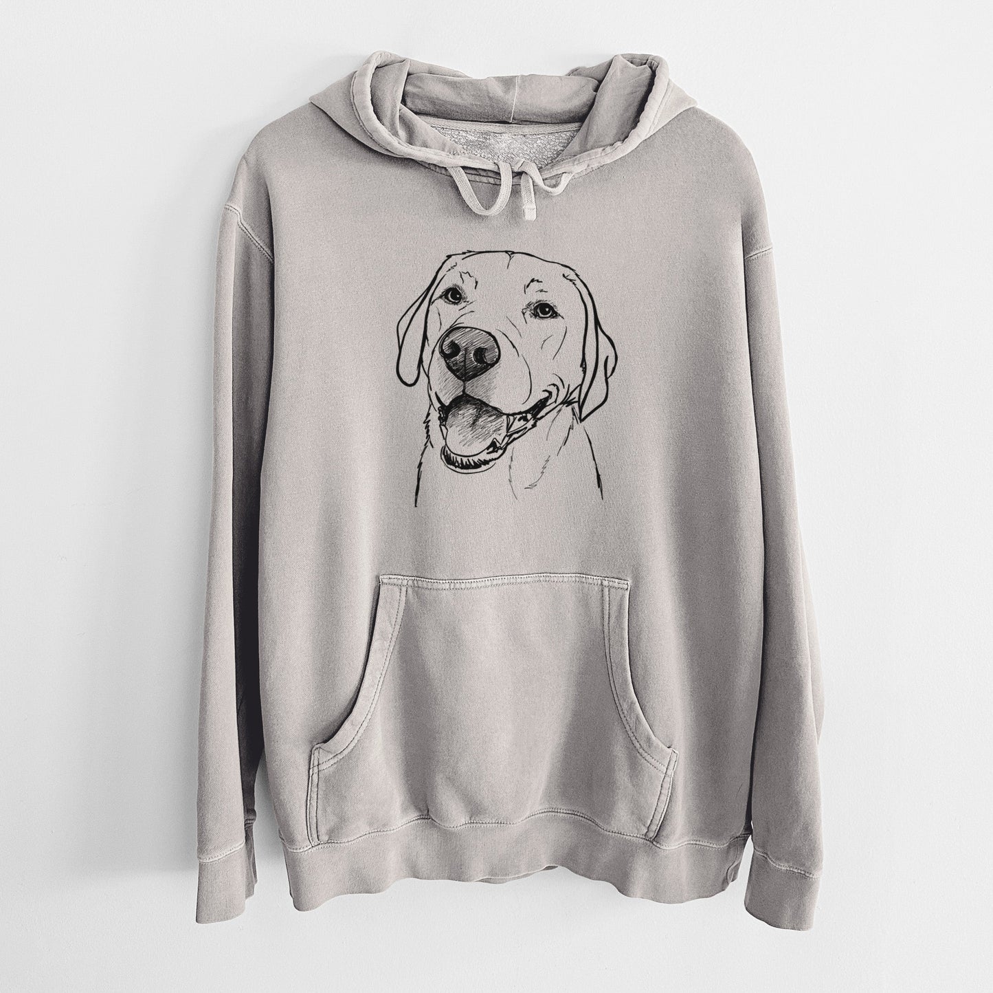Doodled Jimmy the Larbrador Retriever - Unisex Pigment Dyed Hoodie
