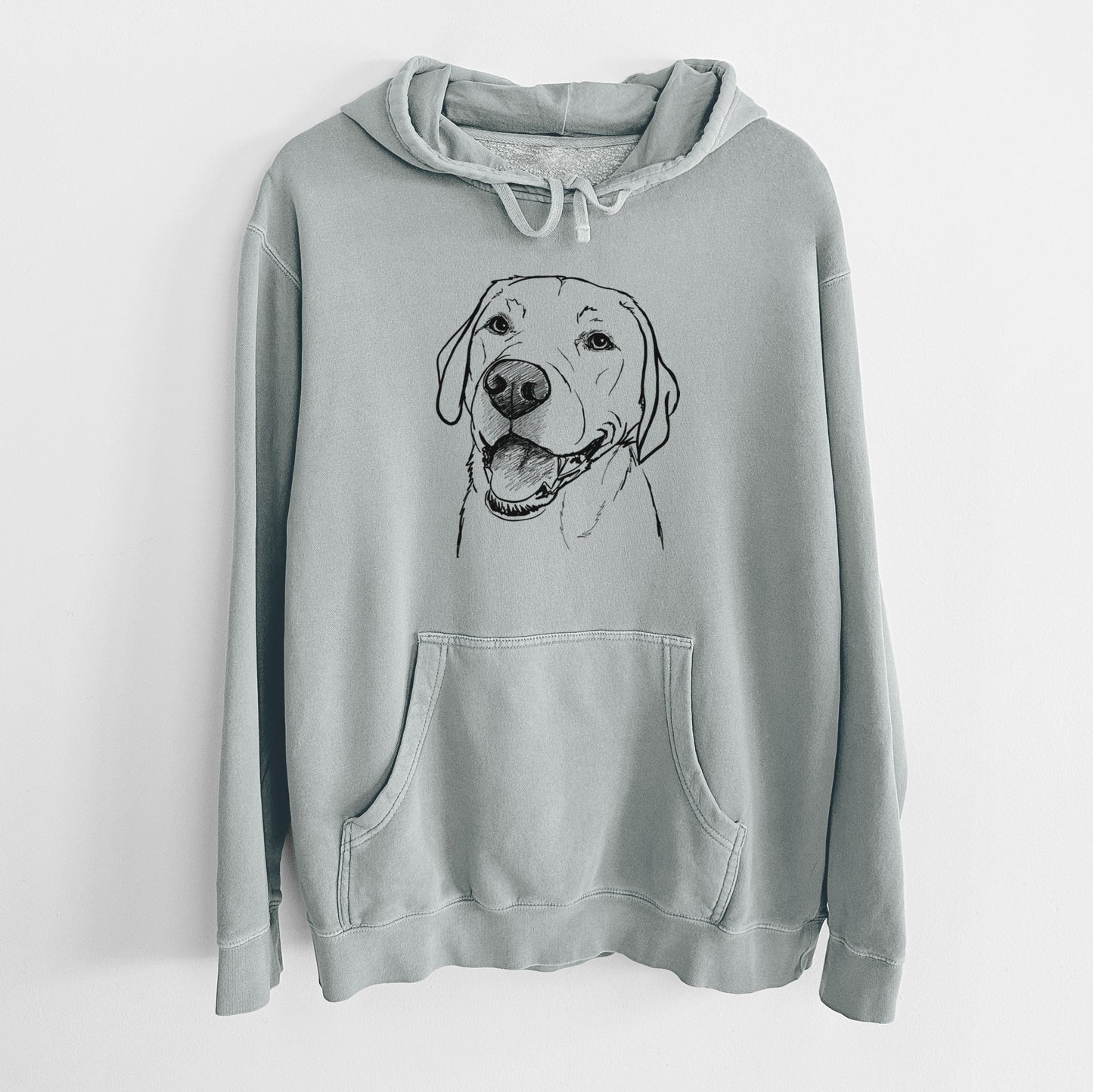 Doodled Jimmy the Larbrador Retriever - Unisex Pigment Dyed Hoodie