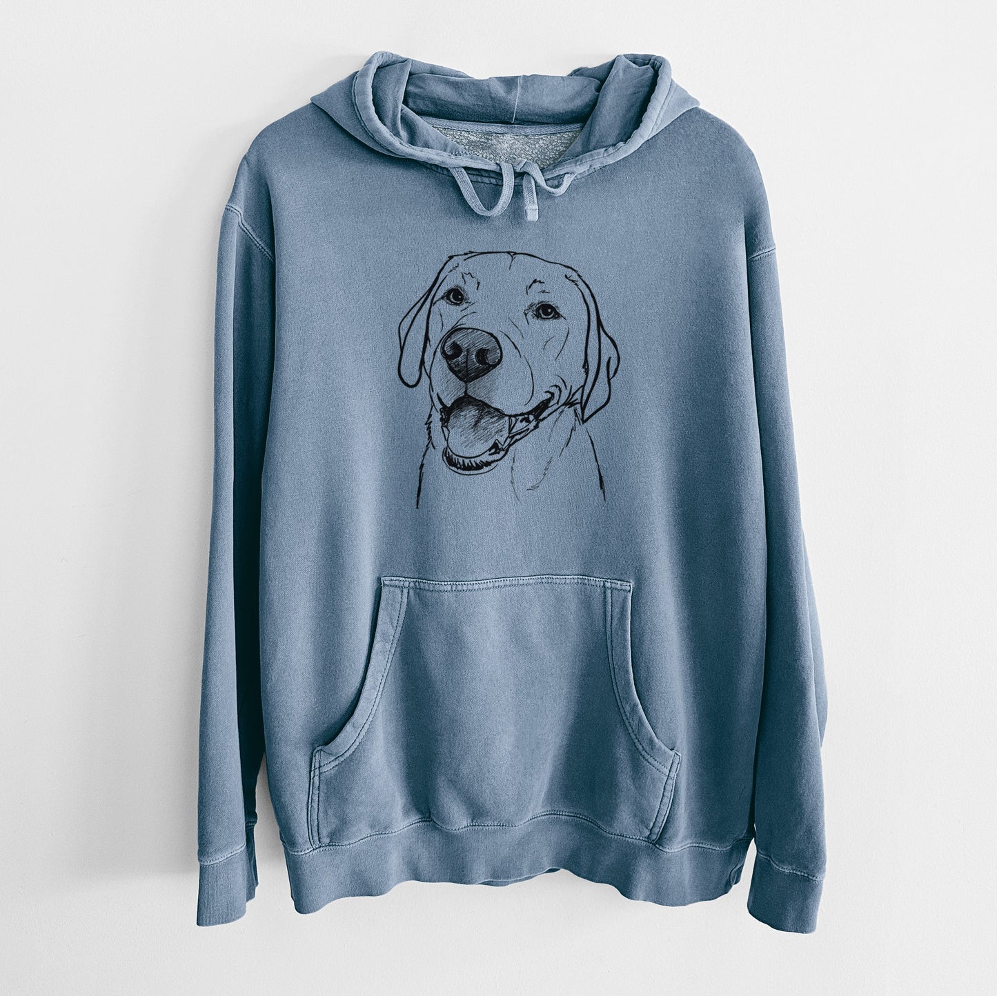 Doodled Jimmy the Larbrador Retriever - Unisex Pigment Dyed Hoodie