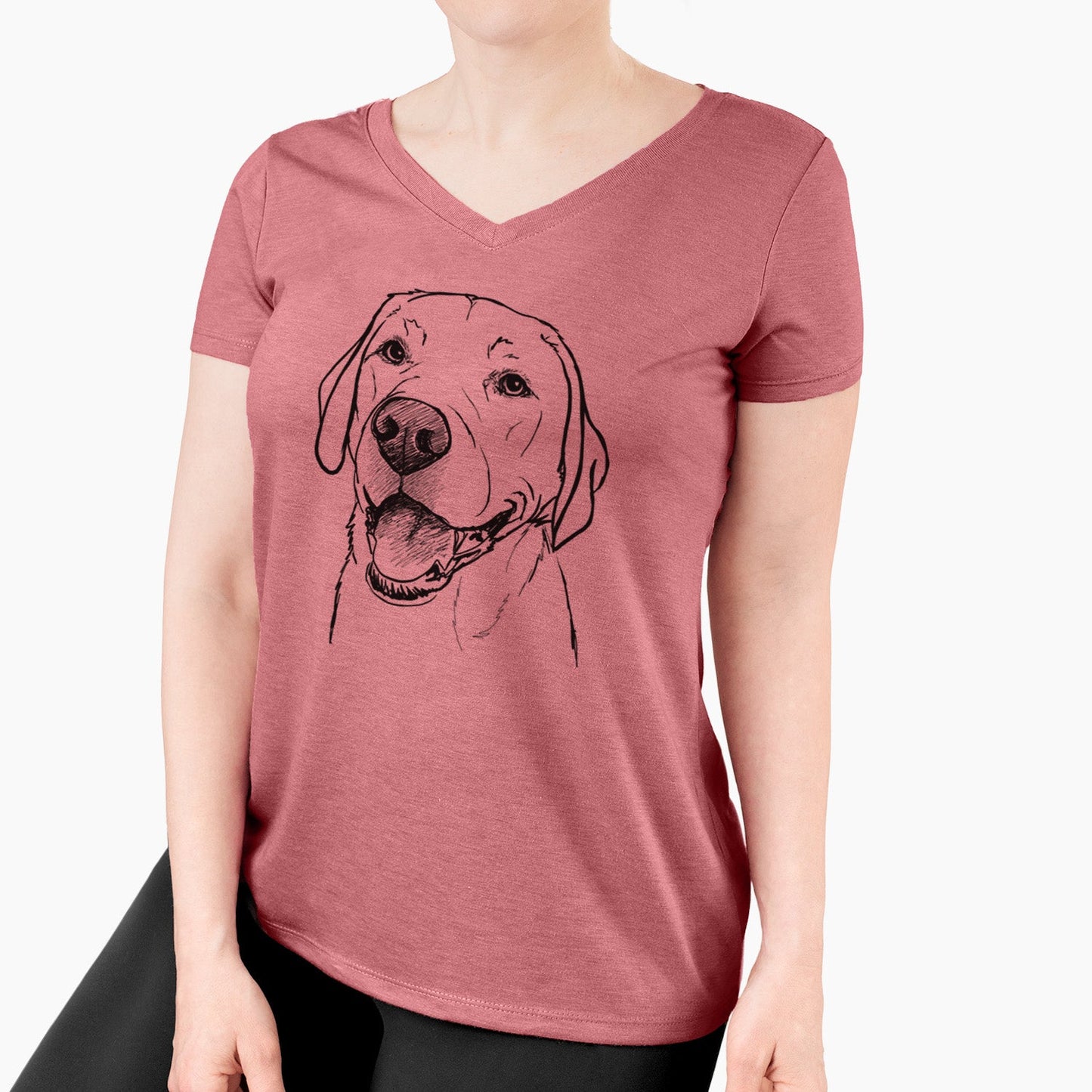 Doodled Jimmy the Larbrador Retriever - Women's Perfect V-neck Shirt