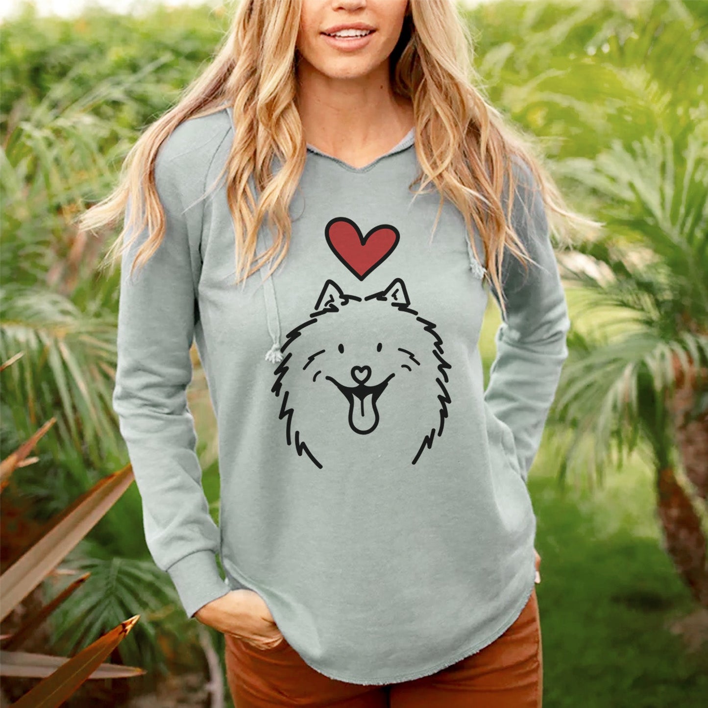 Love Always Samoyed - Johnny - Cali Wave Hooded Sweatshirt