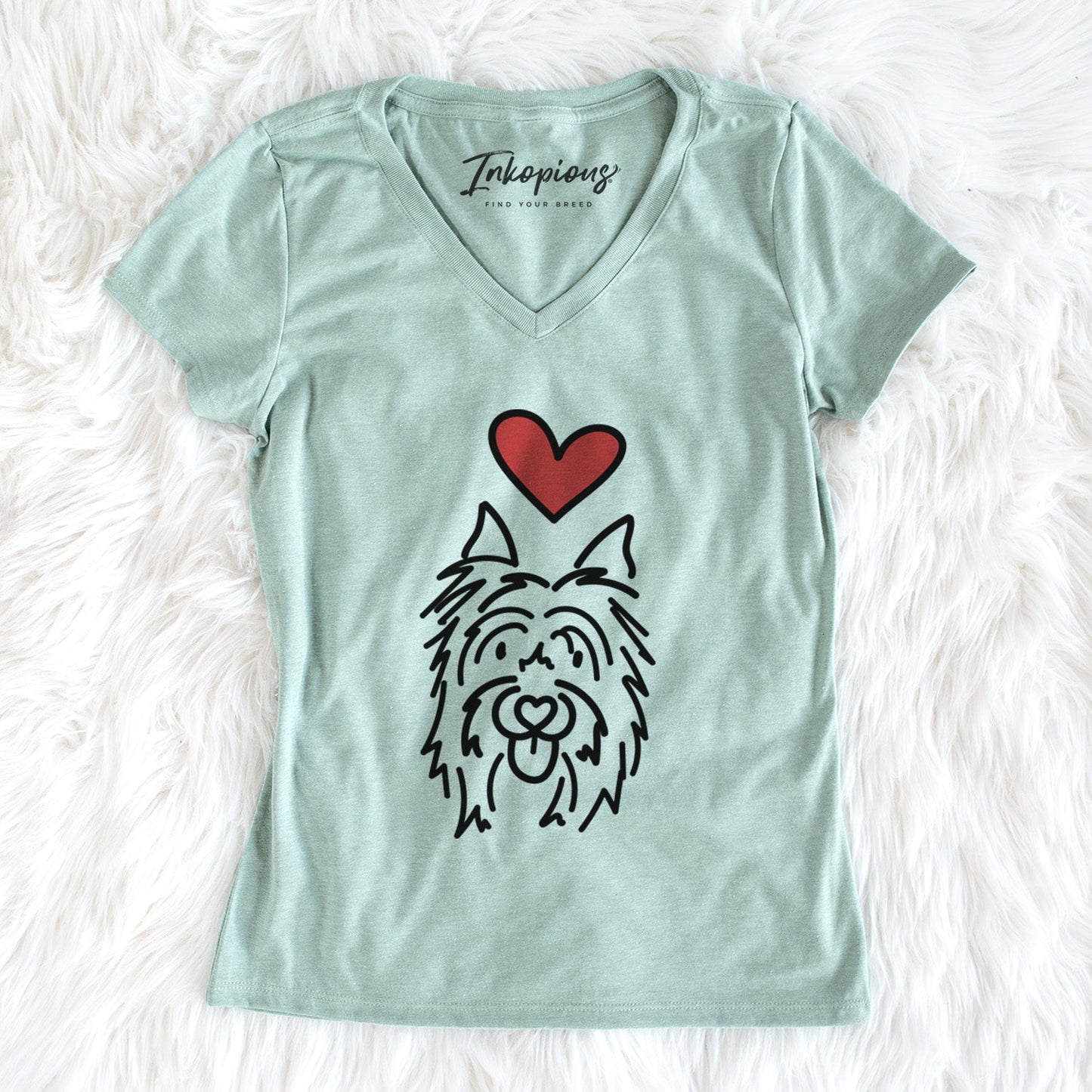 Love Always Silky Terrier - Monty - Women's Perfect V-neck Shirt