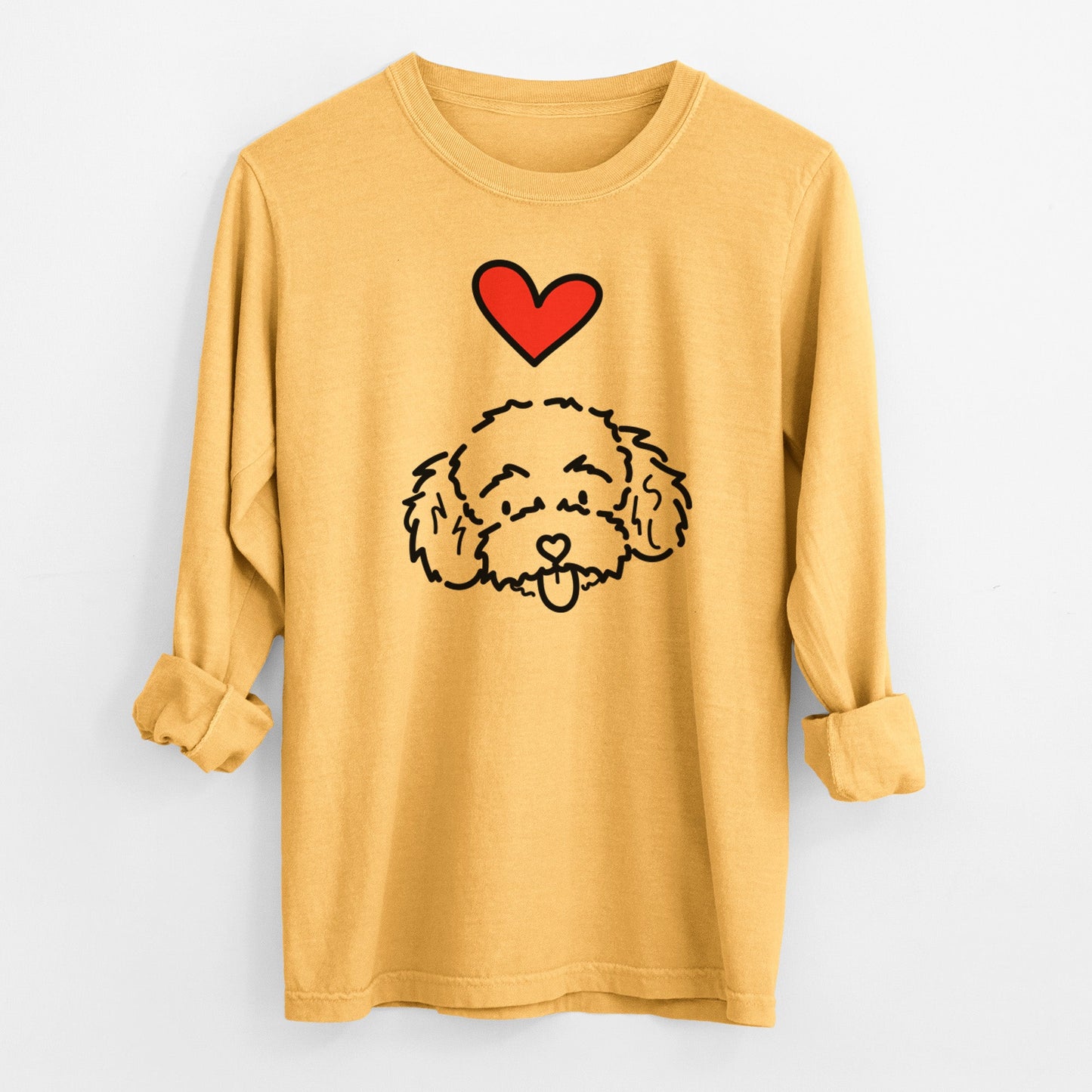 Love Always Toy Poodle - Ricci - Heavyweight 100% Cotton Long Sleeve