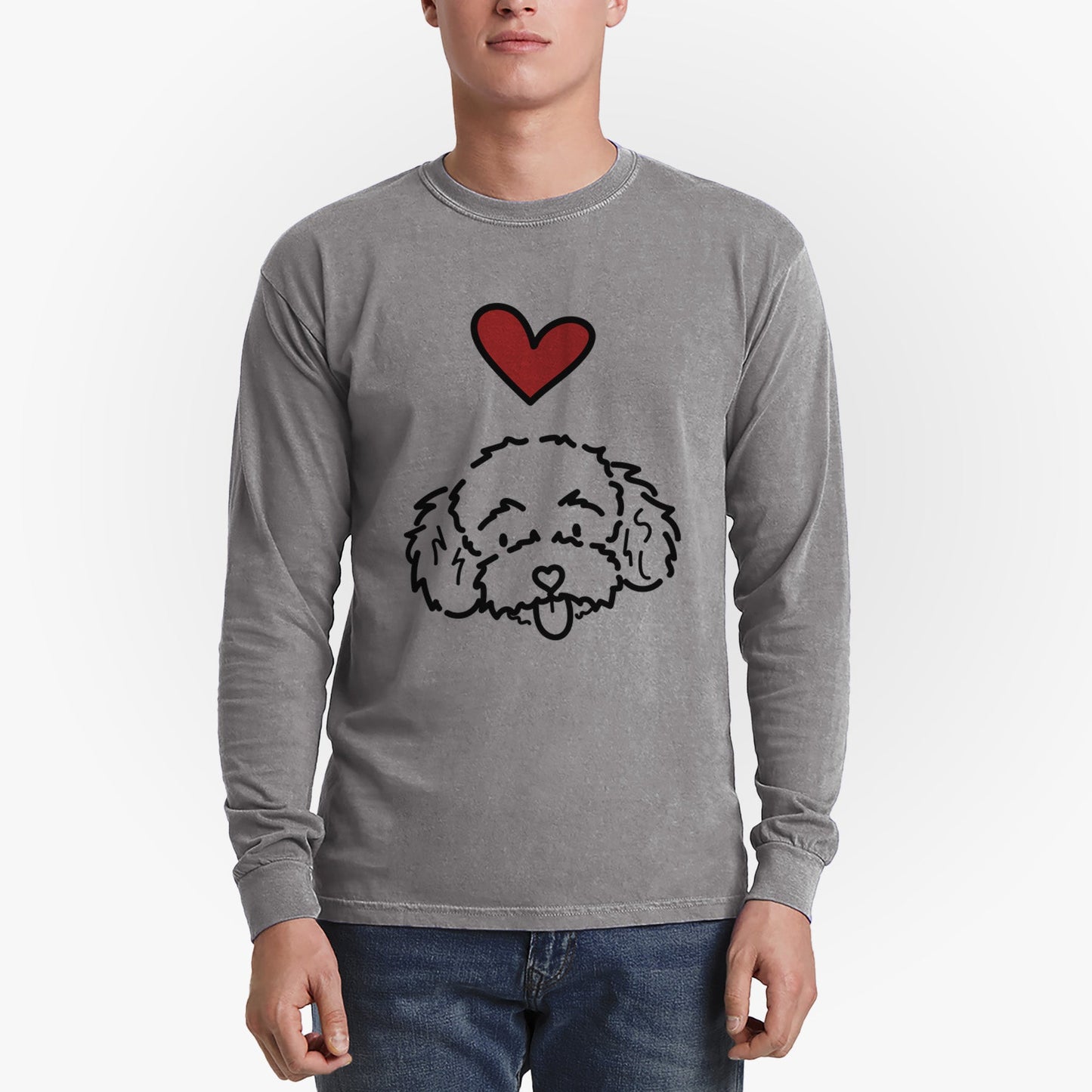 Love Always Toy Poodle - Ricci - Heavyweight 100% Cotton Long Sleeve