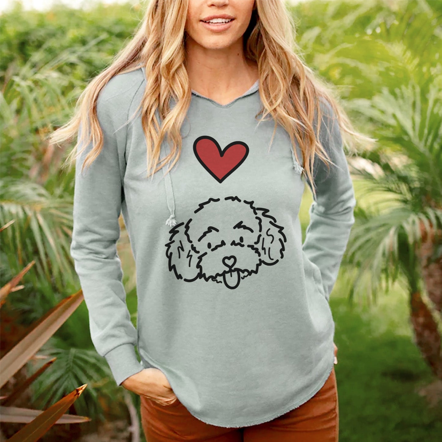 Love Always Toy Poodle - Ricci - Cali Wave Hooded Sweatshirt