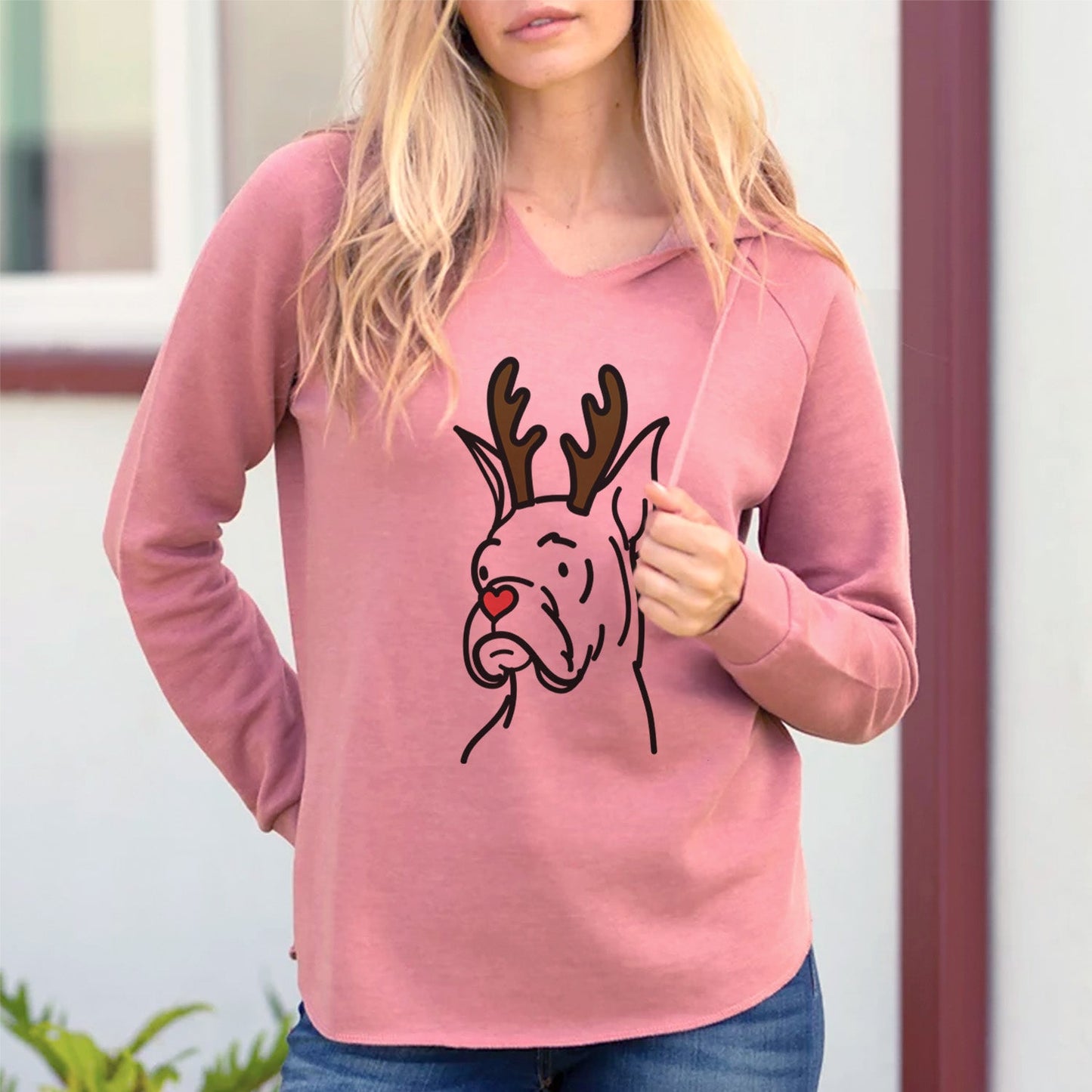 Red Nose Rescue Boxer - Billy - Cali Wave Hooded Sweatshirt