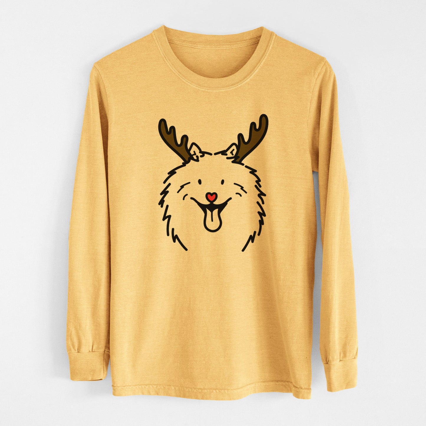 Red Nose Samoyed - Johnny - Heavyweight 100% Cotton Long Sleeve