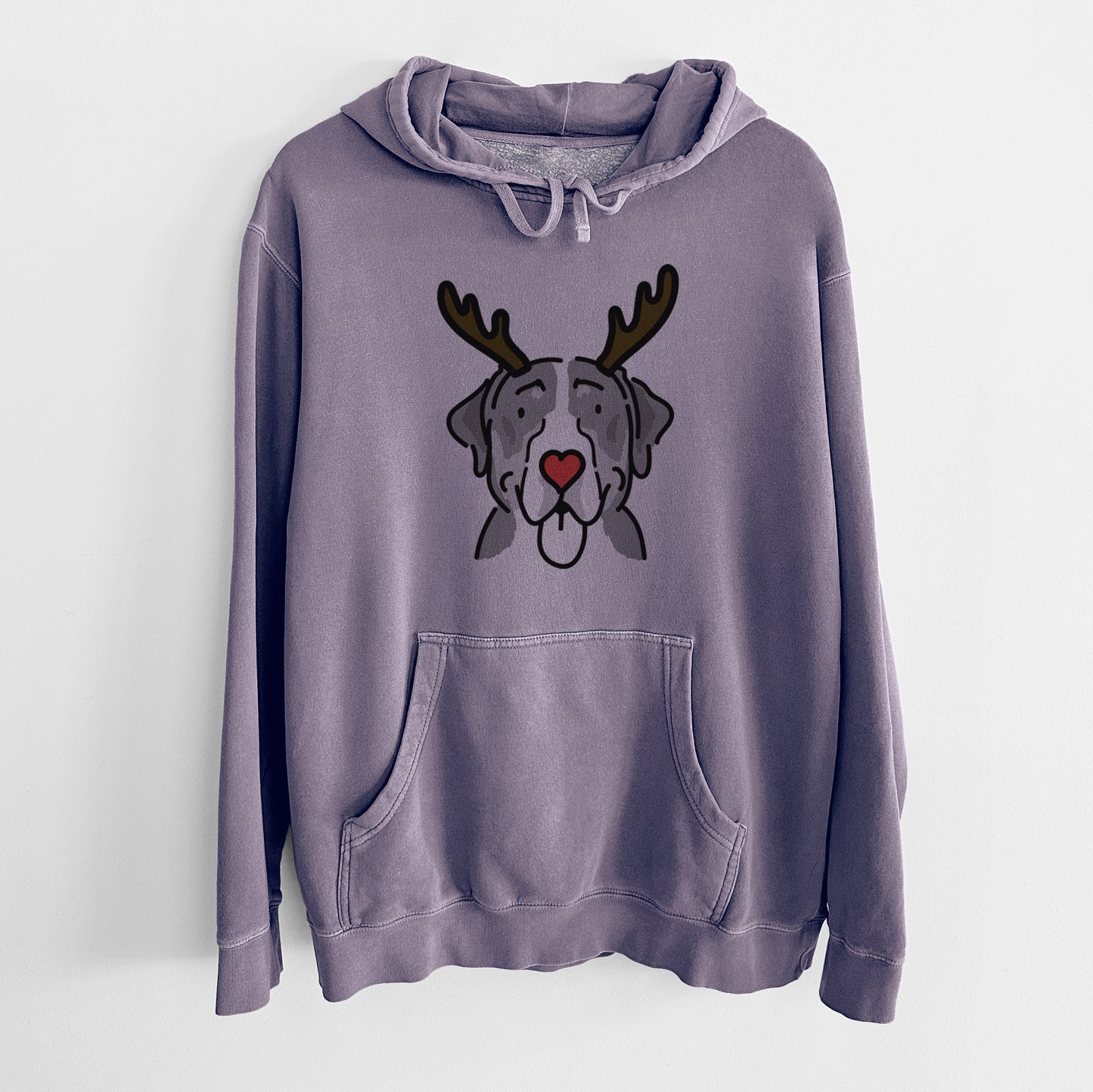 Red Nose Greater Swiss Mountain Dog - Moose - Unisex Pigment Dyed Hoodie