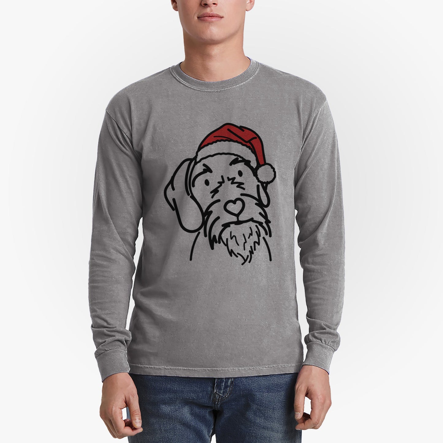 Jolly German Wirehaired Pointer - Buck - Heavyweight 100% Cotton Long Sleeve