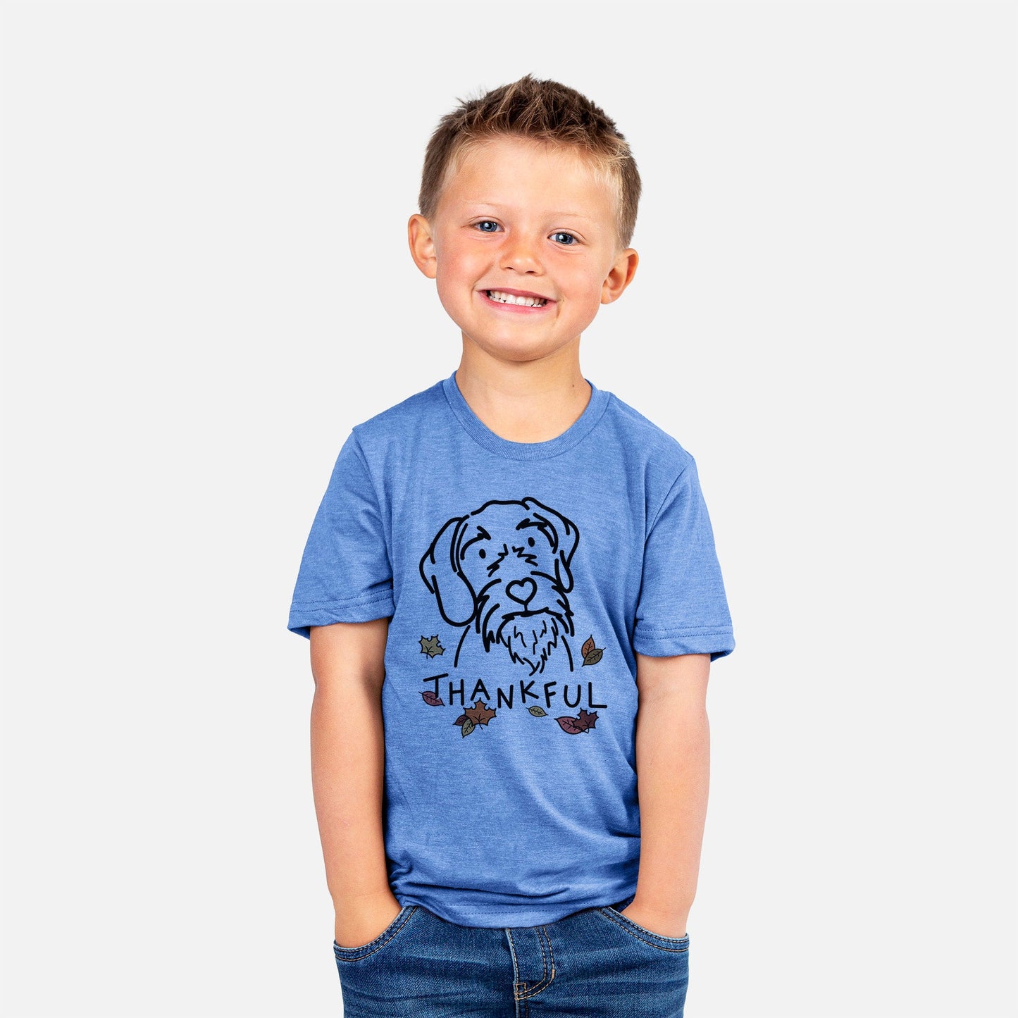 Thankful German Wirehaired Pointer - Buck - Kids/Youth/Toddler Shirt